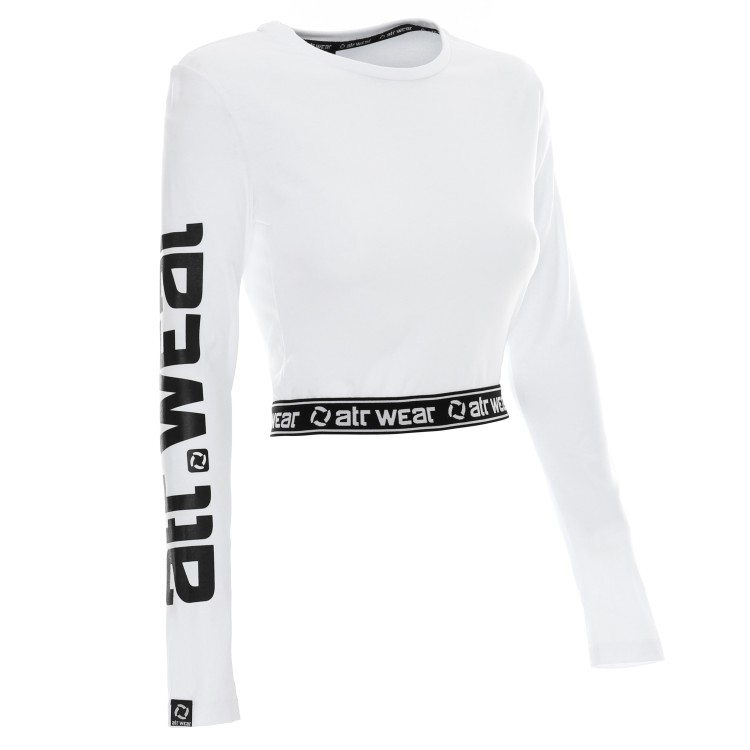 longsleeve damski biały